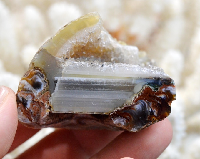 Agate & Quartz 130 grams - Rancho Coyamito, Sierra del Gallego, Ahumada Municipality, Chihuahua, Mexico