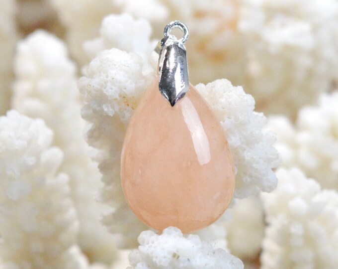 Morganite 27 carats - pendentif cabochon pierre naturelle - Pakistan / FA46