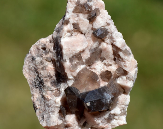 Smoky Quartz & Microcline 45 grams - "Black Hole" Pocket, CO Goethite Hill Claim, Park County, Colorado, USA