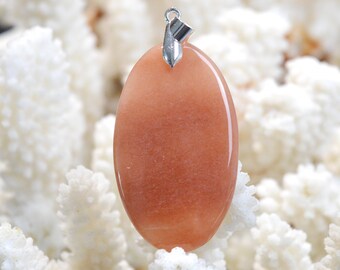 46-carat red aventurine - natural stone cabochon pendant - Canada / FK24