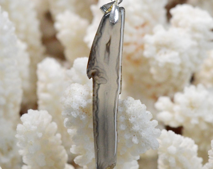 Agate Polyedrique 21 carats - pendentif pierre naturelle - Brésil / FW8