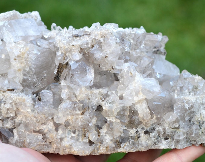Quartz 2090 grams - Schinhorn - Beich pass area, Lang glacier area, Blatten, Westlich Raron, Valais, Switzerland