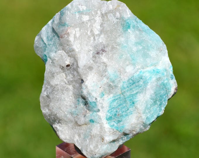 Microcline var. Amazonite & Quartz 84 grams - Fasimena Pegmatite, Fasimena, Ambositra II, Ambositra District, Amoron'i Mania, Madagascar