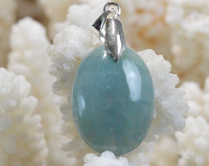 Aigue-marine 26 carats - pendentif cabochon pierre naturelle - Brésil / FV68