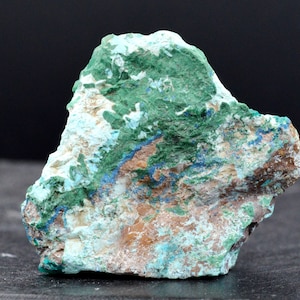 Dioptase & shattuckite malachite - 37 grams - Tantara Mine, Shinkolobwe, Kambove District, Haut-Katanga, DR Congo