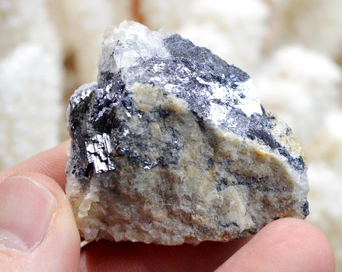 Galena & Quartz - 79 grams - Bou Nahas Mine, Oumjrane mining area, Alnif Cercle, Tinghir Province, Drâa-Tafilalet Region, Morocco