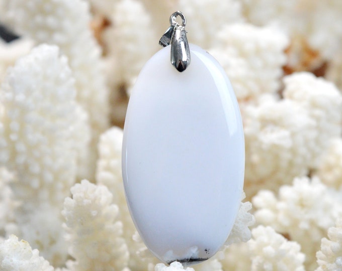 76 carat dendrite agate - natural stone cabochon pendant - Türkiye / FH24
