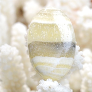 Calcite zébrée 41 carats - pendentif cabochon pierre naturelle - Mexique / EL66