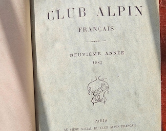 C.A.F - French Alpine Club - 9th year directory 1882 - 1883 - Used