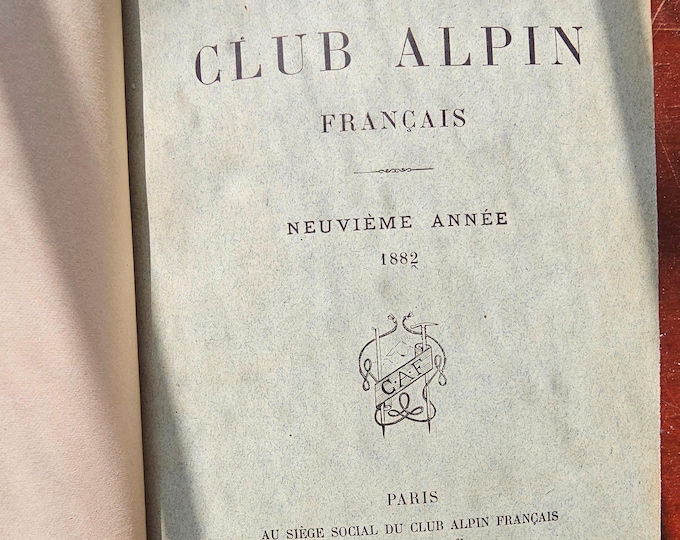 C.A.F - French Alpine Club - 9th year directory 1882 - 1883 - Used