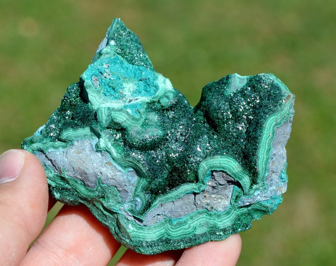 Malachite 204 grams - L'Etoile du Congo Mine, Lubumbashi, Haut-Katanga, DR Congo