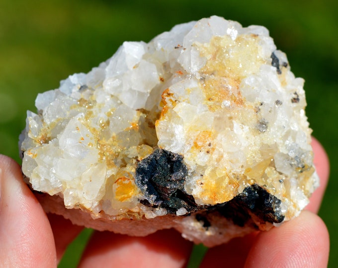Smithsonite & Quartz 109 grams - Rohdenhaus, Wülfrath, Mettmann, Düsseldorf, North Rhine-Westphalia, Germany