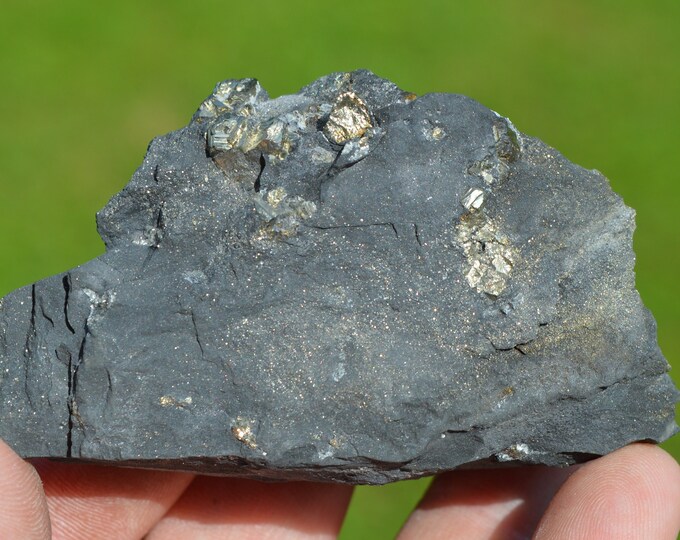 Pyrite on matrix 191 grams - Serre-Ponçon Lake, Hautes-Alpes, France