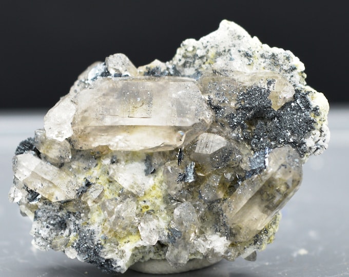 Smoky Quartz and Hematite 16 grams - Bächenstock, Uri, Switzerland