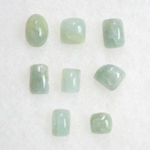 Lot x8 Aigue marine 96 carats - cabochon pierre naturelle - Namibie // CM23