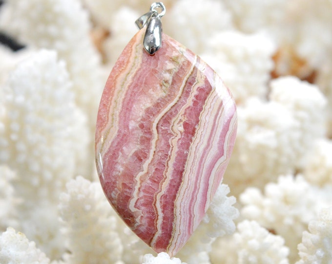 Rhodochrosite 124 carats - natural stone cabochon pendant - Argentina / FG38
