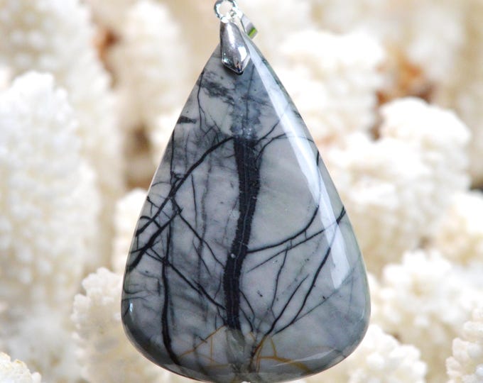Picasso Jasper 112 carats - natural stone cabochon pendant - Utah, USA / FS72
