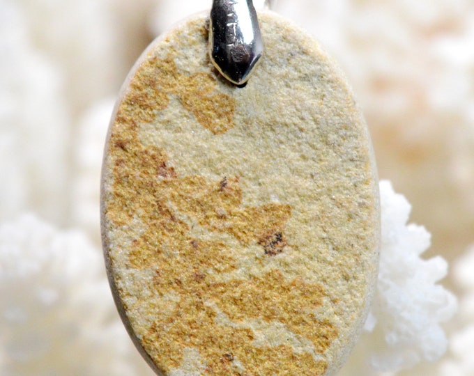 43 carat manganese dendrites - natural stone cabochon pendant - Germany // BN99