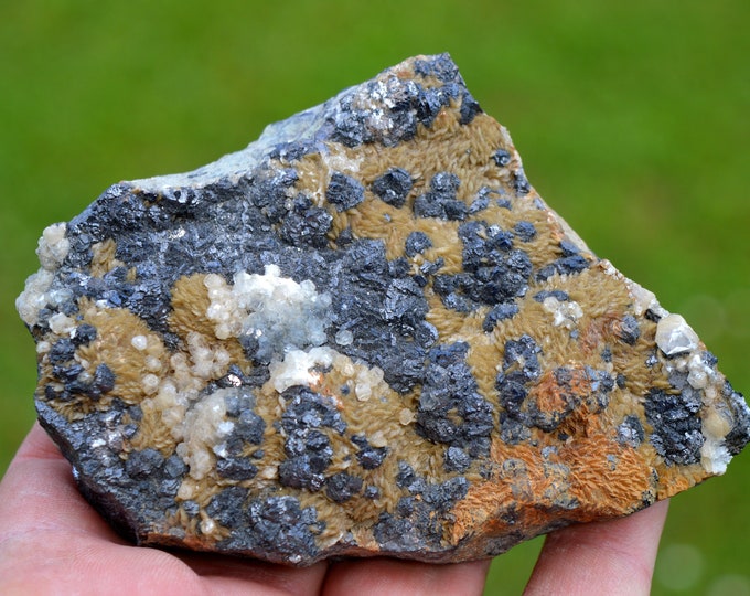 Siderite & Calcite Sphalerite 360 grams - Peyrebrune, Montredon-Labessonnié, Castres, Tarn, Occitanie, France