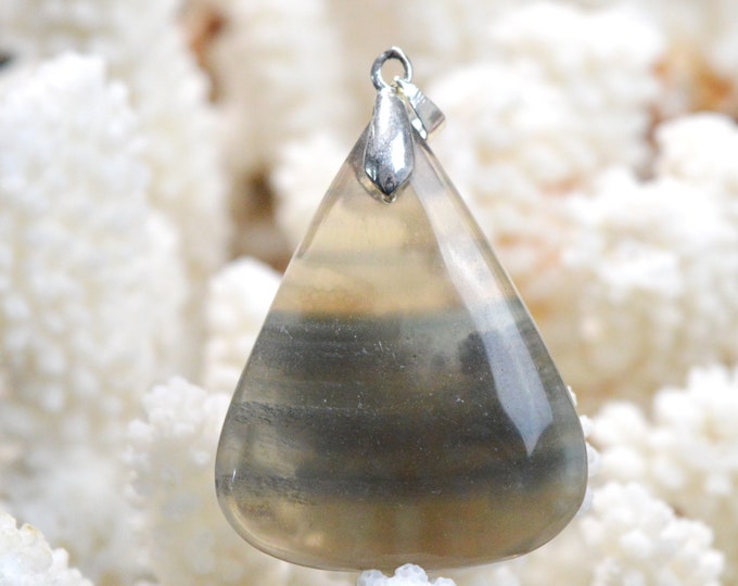 Fluorite 79 carats - pendentif cabochon pierre naturelle - Afghanistan / EO6