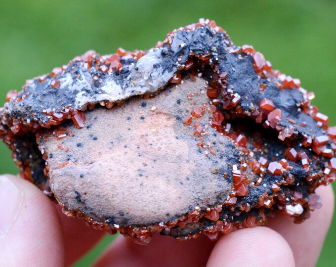Vanadinite & Baryte 80 grams - Mibladen, Aït Oufella Caïdat, Midelt Cercle, Midelt Province, Drâa-Tafilalet Region, Morocco