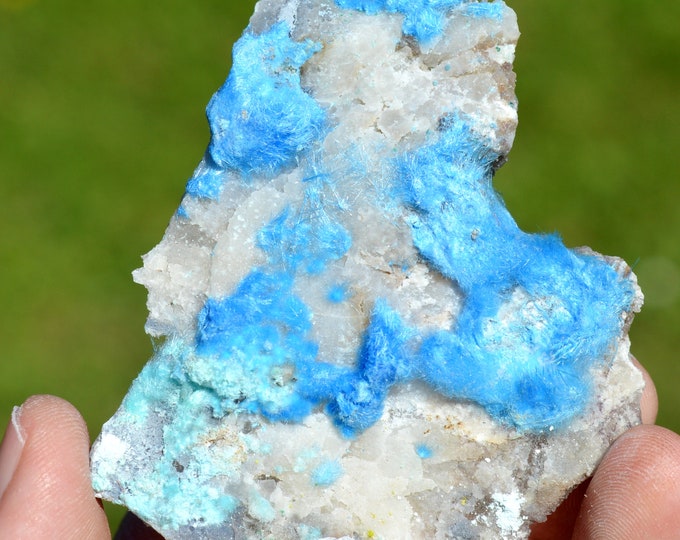 Cyanotrichite - 84 grams - Qinglong Mine, Dachang Sb ore field, Qinglong County, Qianxinan, Guizhou, China