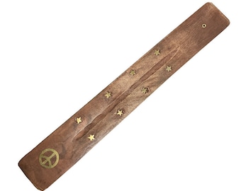 Wooden incense holder - Peace model - 1 piece