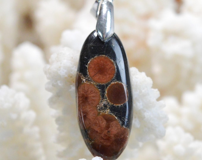 20-carat Peanut Obsidian - Natural Stone Cabochon Pendant - Mexico / FW54