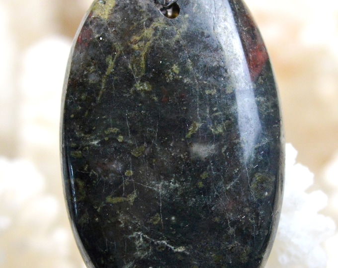 Ruby / Schist 42 carats - natural stone cabochon pendant - India / AY68