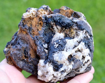 Goethite & Quartz 749 grams - Steingraben Mine, Urbès, Thann-Guebwiller, Haut-Rhin, Grand Est, France