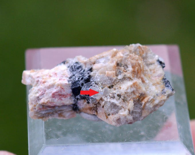 Tourmaline schorl Microcline Jeremejevite 2.7 grams - Mile 72, Cape Cross area, Arandis Constituency, Erongo Region, Namibia