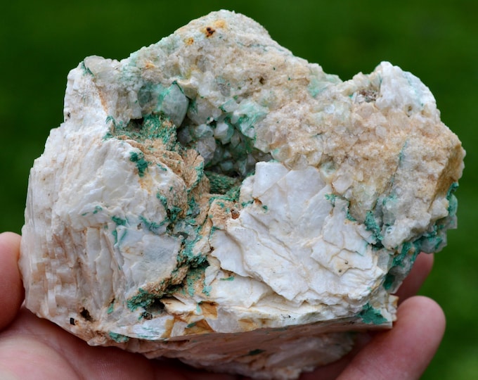 Quartz & Baryte Malachite 905 grams - Saint-Girons, Ariège, Occitanie, France