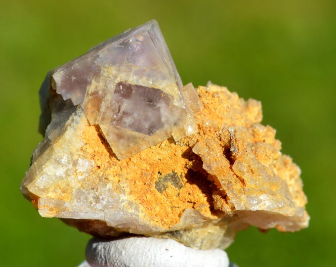 Fluorite 48 grams - La Barre Mine (La Martinèche Mine), Saint-Jacques-d'Ambur, Puy-de-Dôme, Auvergne-Rhône-Alpes, France