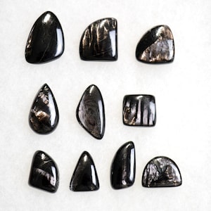 Lote de 10 Hiperstena de 155 quilates - cabujón de piedra natural - Canadá // CM16