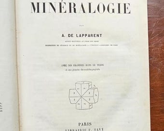 Mineralogy Course - Albert de Lapparent - 1884 - Used