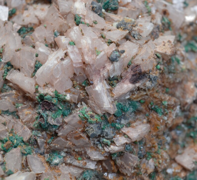 Morocco Touissit Selenite Malachite Dolomite 4680 grams