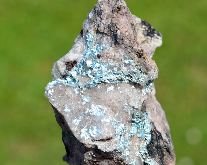 Plancheite & Quartz 85 grams - Mashamba West Mine, Sicomines copper-cobalt project, Mutshatsha, Lualaba, DR Congo
