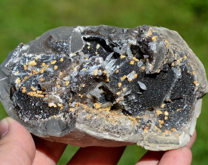 Septaria & Ankerite Calcite "Diamond Quartz" Celestine 494 grams - Condorcet, Nyons, Drôme, Auvergne-Rhône-Alpes, France