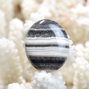 Calcite zébrée 32 carats - pendentif cabochon pierre naturelle - Mexique / EL53