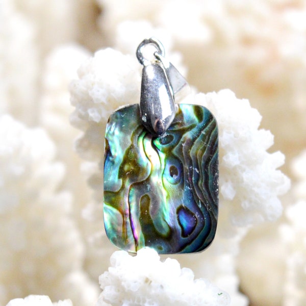 Abalone 17 carats - pendentif cabochon pierre naturelle - Nouvelle-Zélande // DC29