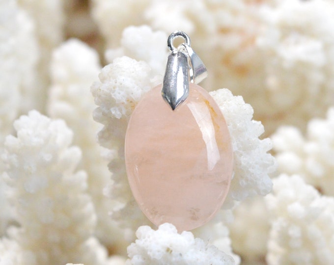 Morganite 20 carats - pendentif cabochon pierre naturelle - Pakistan / FA52