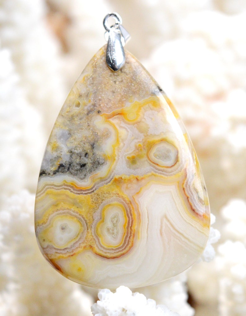 pendentif cabochon pierre naturelle Agate 56 carats Mexique Ref BC43