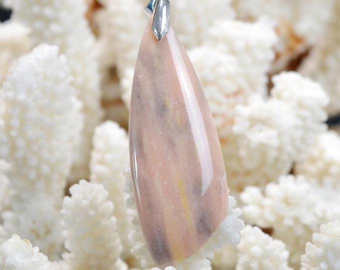 Dolomite "Watermelon Gomez" 58 carats - natural stone cabochon pendant - Mexico / EV72