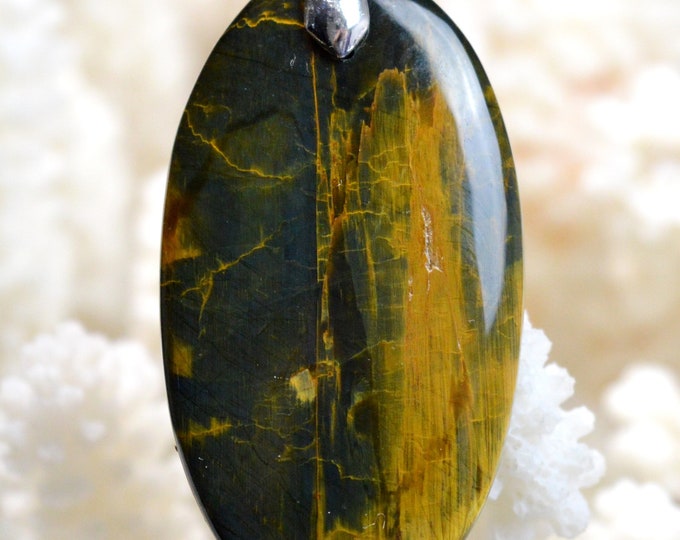 Pietersite var. Nellite - 51 carats - natural stone cabochon pendant - Namibia // BP17