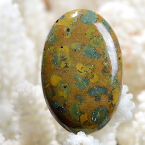 Jaspe " Bambou " 71 carats - cabochon pierre naturelle - Indonésie / EF20