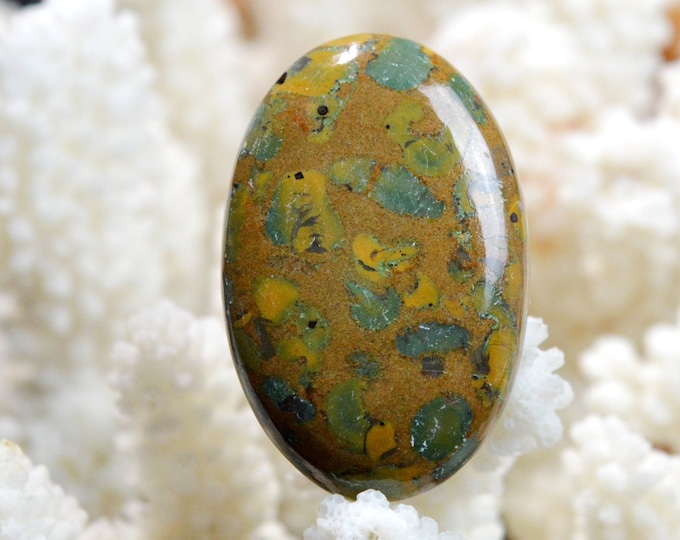 Jasper "Bamboo" 71 carats - natural stone cabochon - Indonesia / EF20