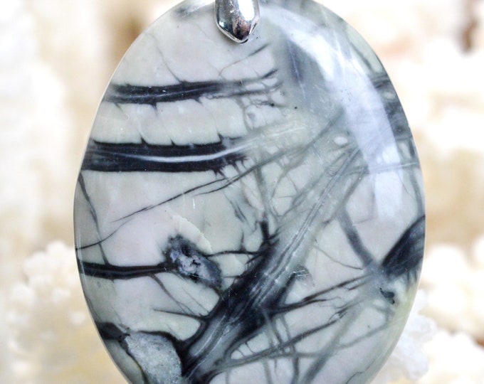 72 carat Picasso Jasper - natural stone cabochon pendant - Utah, USA // AH12