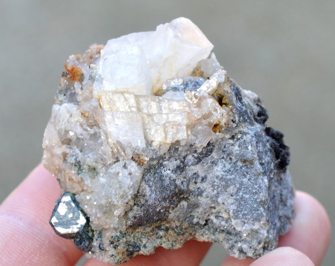 Carrollite calcite - 70 grams - Kamoto, Kolwezi mining district, Lualaba, DR Congo