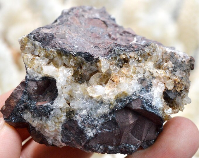 Hematite & Quartz 163 grams - Stahlberg Mountain, Rimbach-près-Masevaux, Thann-Guebwiller, Haut-Rhin, Alsace, France