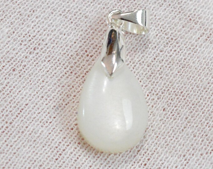 Pierre de lune blanche 12.8 carats - pendentif cabochon pierre naturelle - Tanzanie / FU72